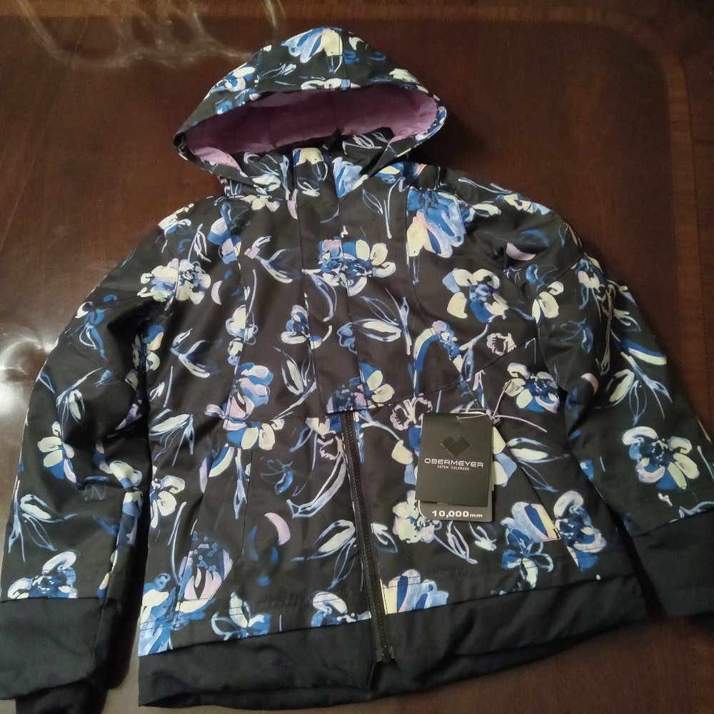 Obermeyer Taja Print Ski Jacket Night life print Girl's Insulated Ski Jacket M